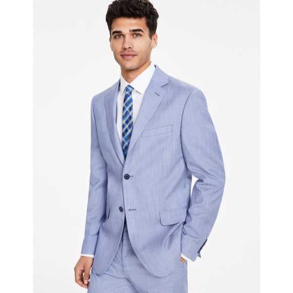 DKNY Men Modern Fit Light Blue Neat Suit Separate Jacket Light Blue Size 38R - Picture 1 of 1